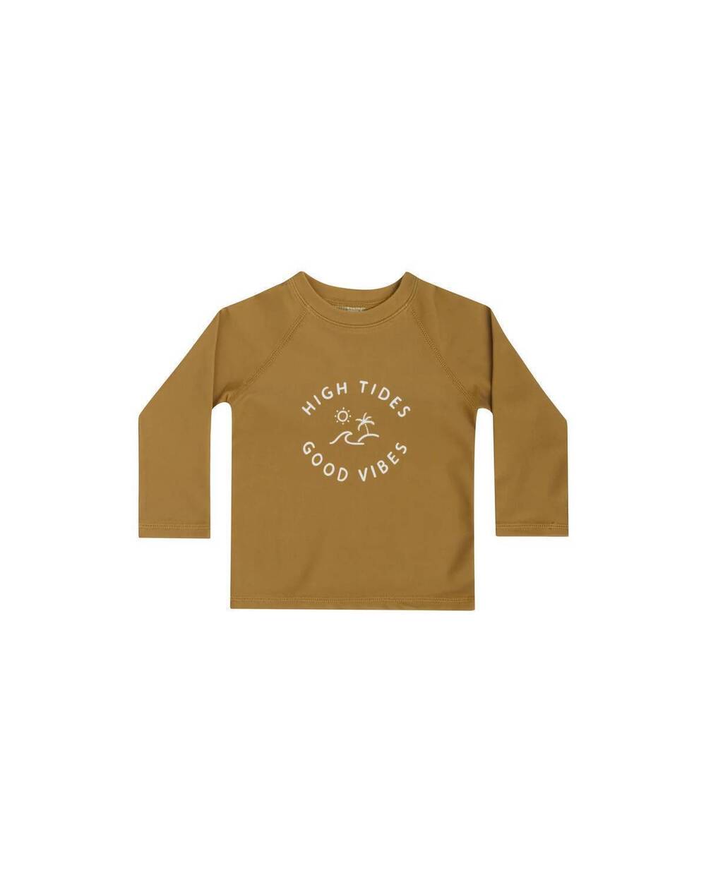 NEW RYLEE + CRU boys upf 50+ long sleeves rash guard in ochre